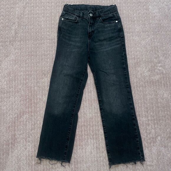 Art Class Girls Faded Black Straight Leg Jeans - Picture 1 of 5
